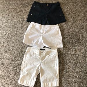 Three pairs of jeans shorts